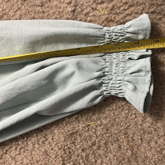 ZARA Beaded Jeweled Collar Button Front Blouse Size L - Picture 10 of 11